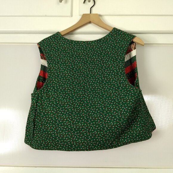 Handmade Christmas Quilted Vest Folded Star Pattern Intricate Holiday OOAK - Picture 12 of 16